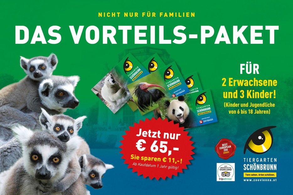 Gutschein Vorteils Paket Tiergarten Schonbrunn